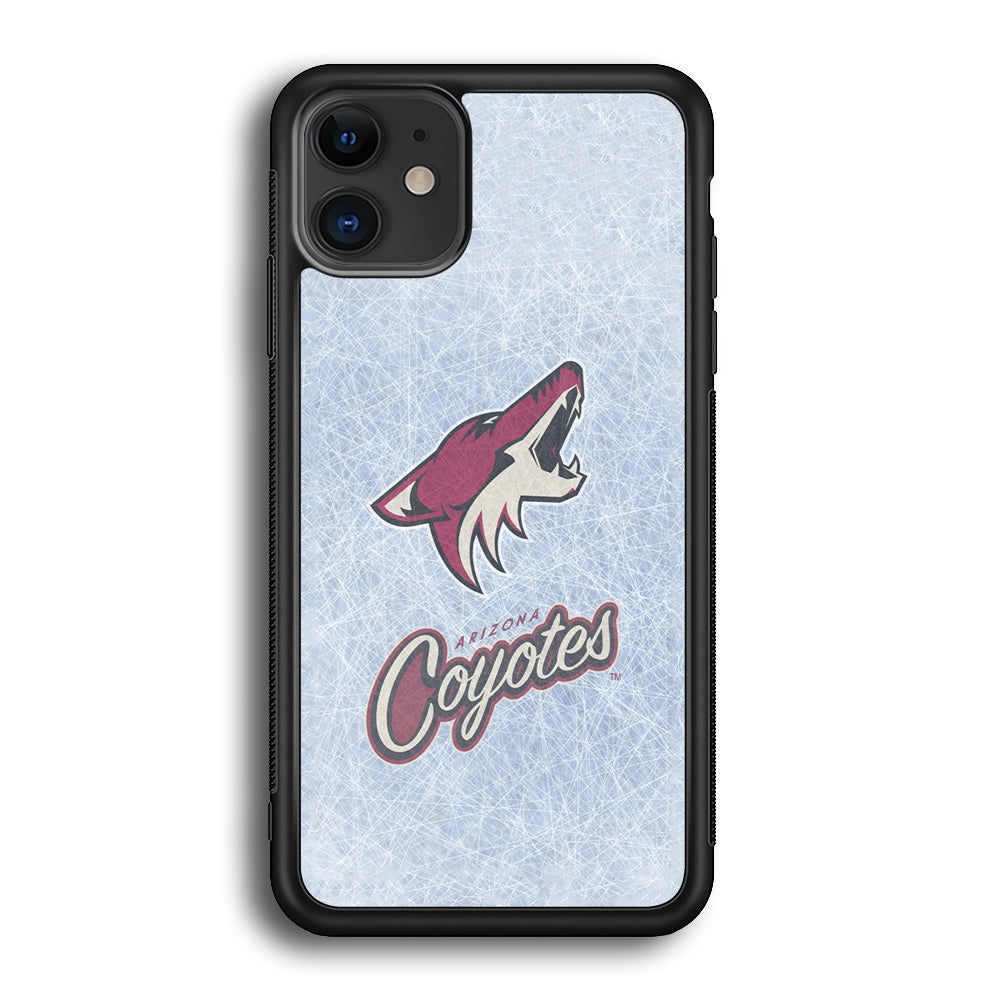 Hockey Arizona Coyotes NHL 002 iPhone 12 Mini Case-Phone Case-Rubber Black (2D Case)-Altracase