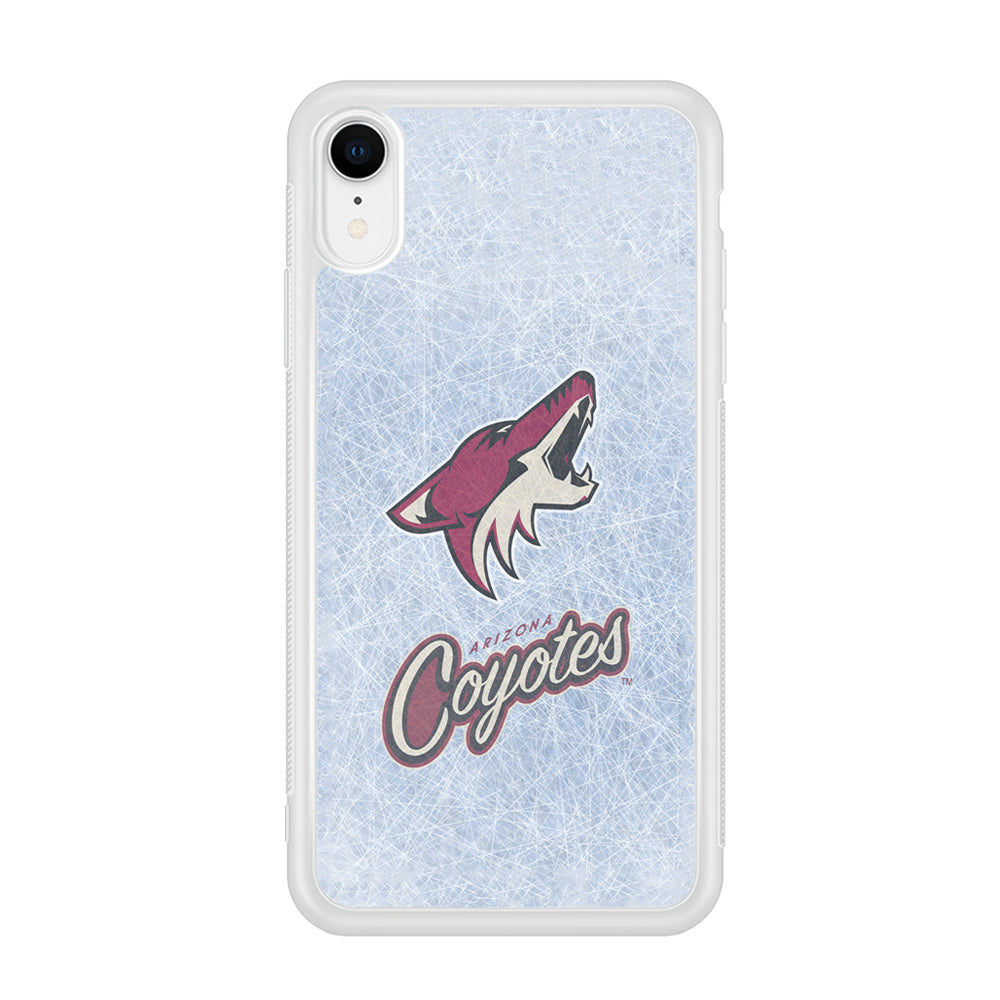 Hockey Arizona Coyotes NHL 002 iPhone XR Case-Phone Case-Rubber White (2D Case)-Altracase