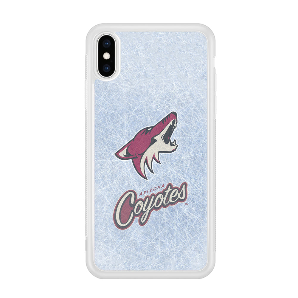 Hockey Arizona Coyotes NHL 002 iPhone Xs Case-Phone Case-Rubber White (2D Case)-Altracase