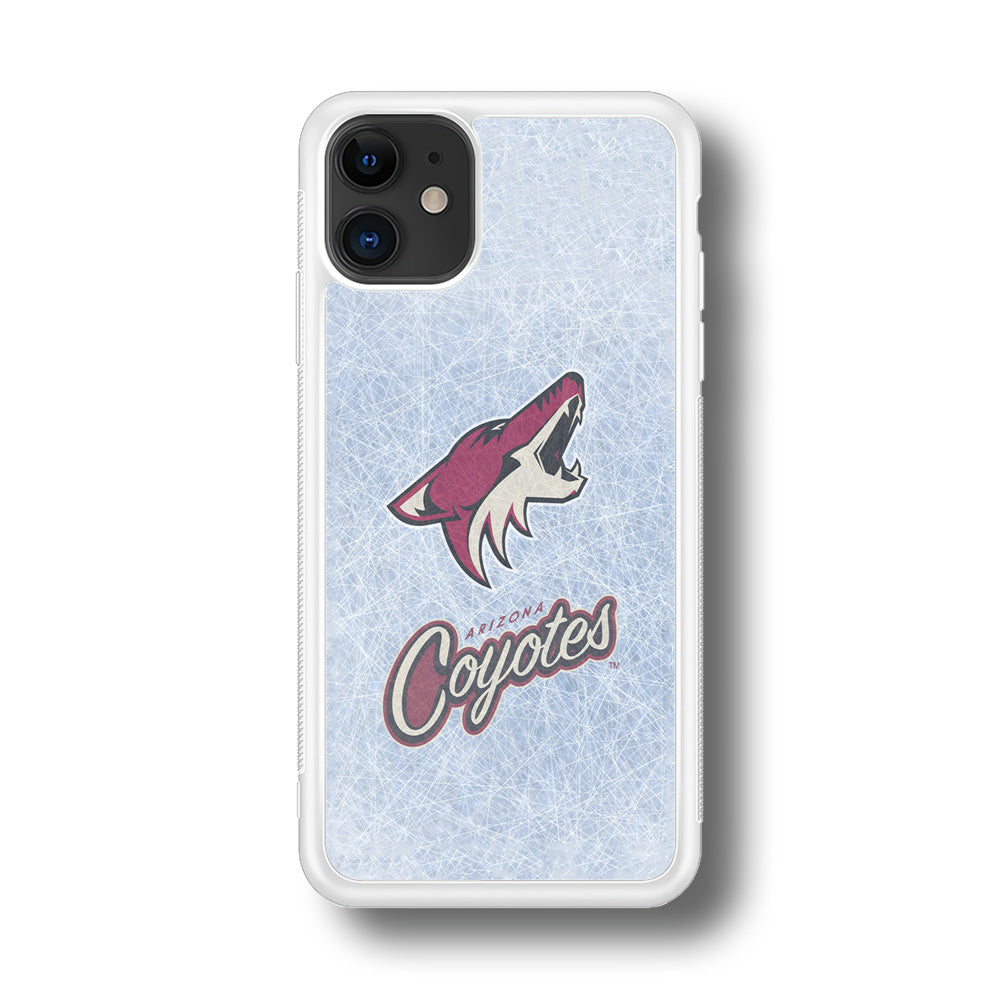 Hockey Arizona Coyotes NHL 002 iPhone 11 Case-Phone Case-Rubber White (2D Case)-Altracase