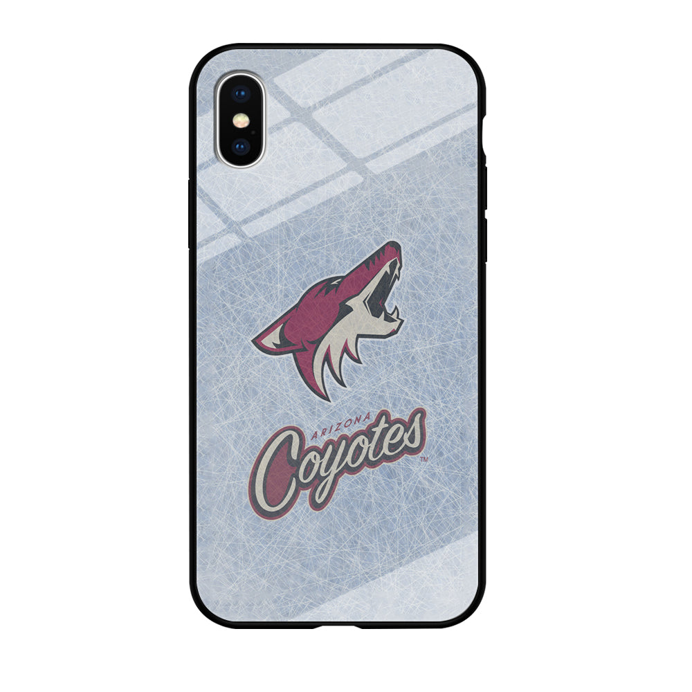Hockey Arizona Coyotes NHL 002 iPhone Xs Case-Phone Case-Tempered Glass Case-Altracase