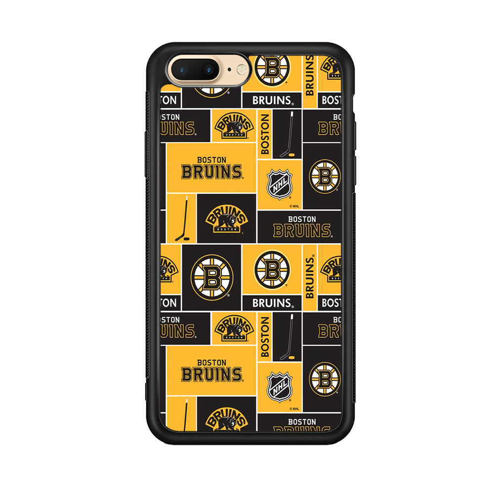 Hockey Boston Bruins NHL 001 iPhone 7 Plus Case-Phone Case-Rubber Black (2D Case)-Altracase