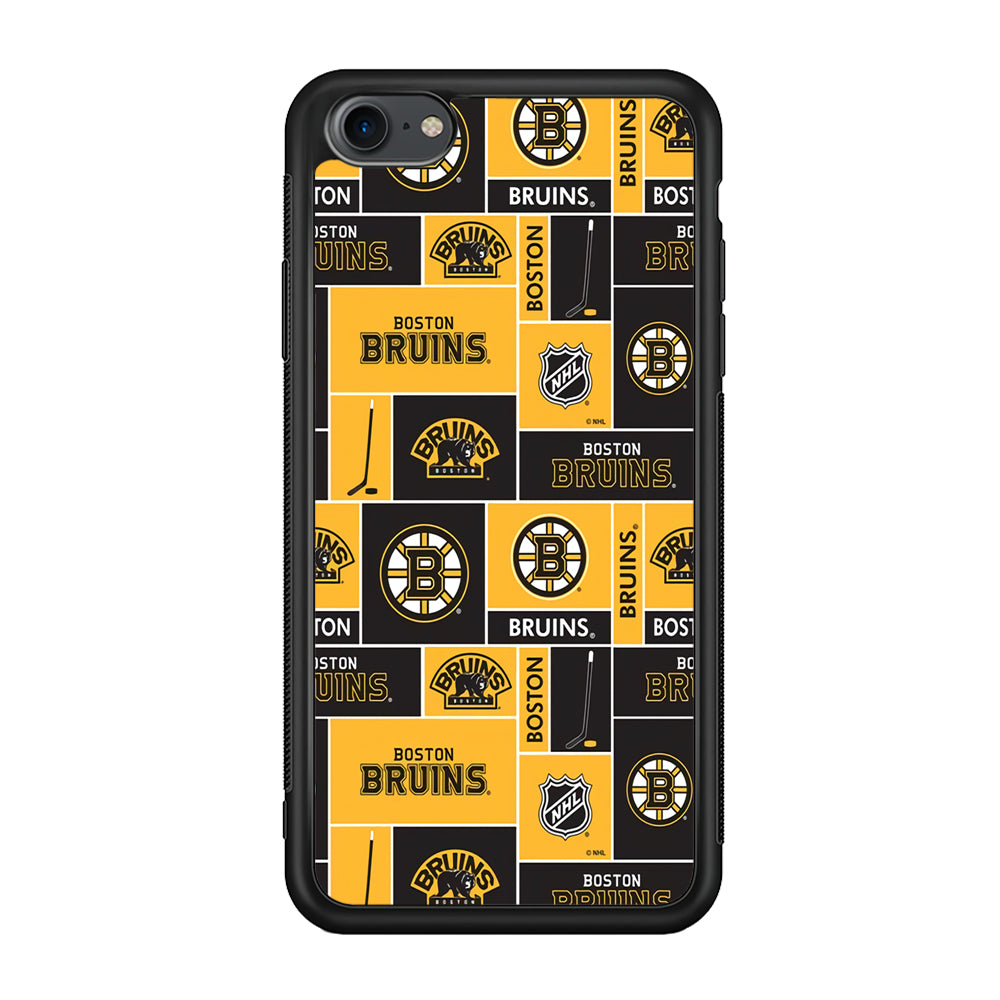Hockey Boston Bruins NHL 001 iPhone 7 Case-Phone Case-Rubber Black (2D Case)-Altracase