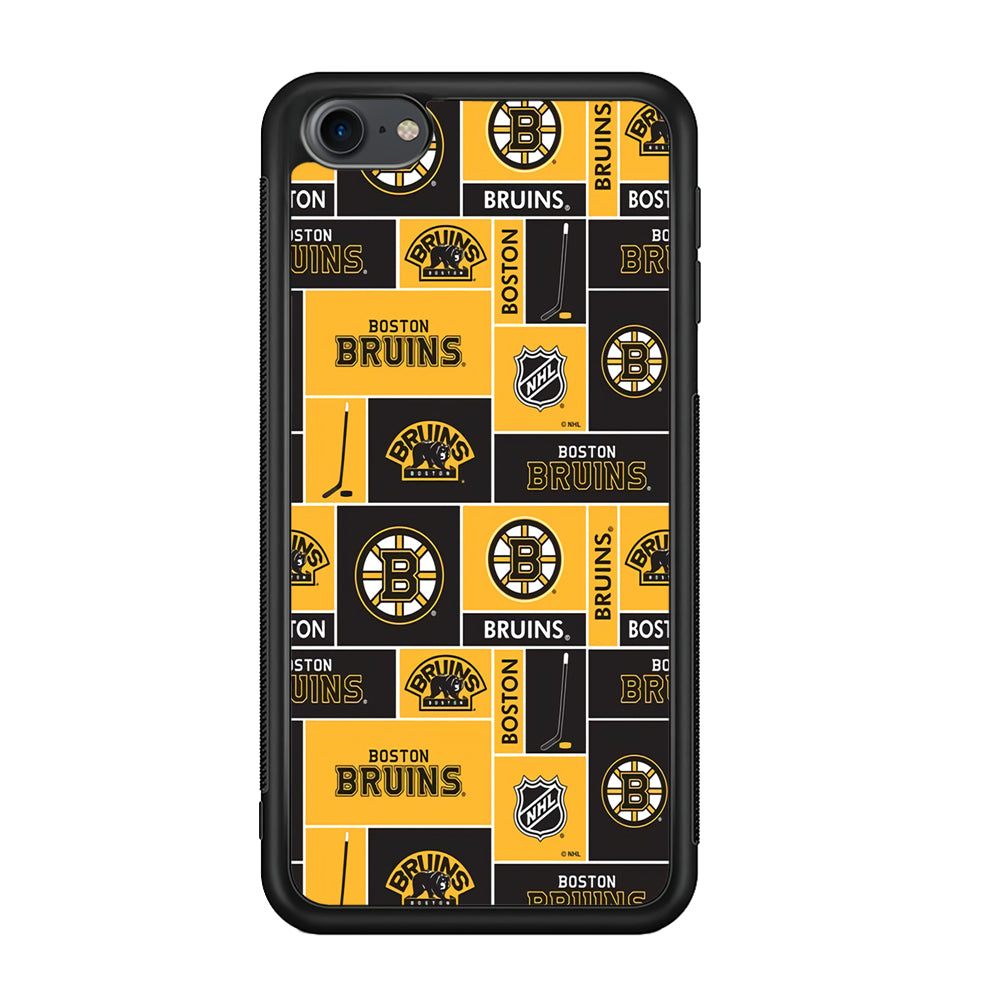 Hockey Boston Bruins NHL 001 iPod Touch 6 Case-Phone Case-Rubber Black (2D Case)-Altracase