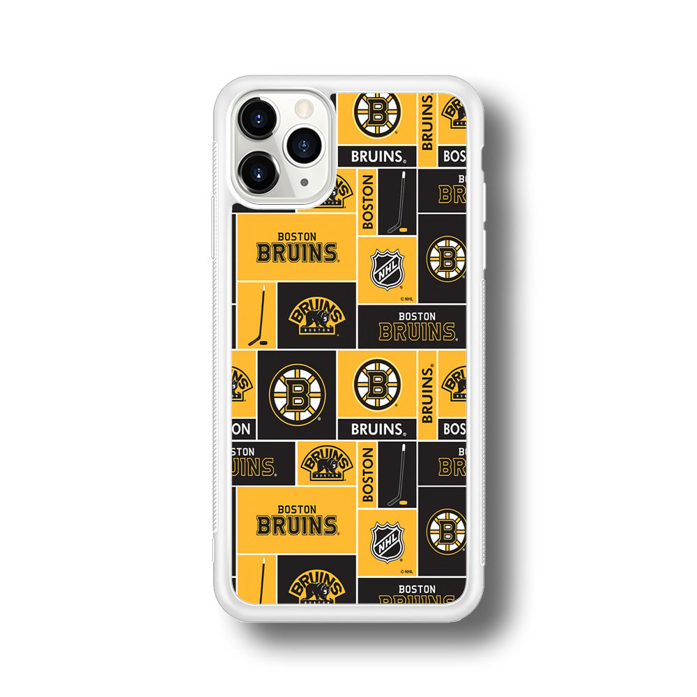 Hockey Boston Bruins NHL 001 iPhone 11 Pro Max Case-Phone Case-Rubber White (2D Case)-Altracase