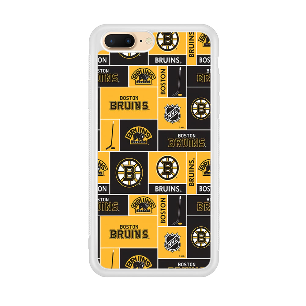 Hockey Boston Bruins NHL 001 iPhone 7 Plus Case-Phone Case-Rubber White (2D Case)-Altracase