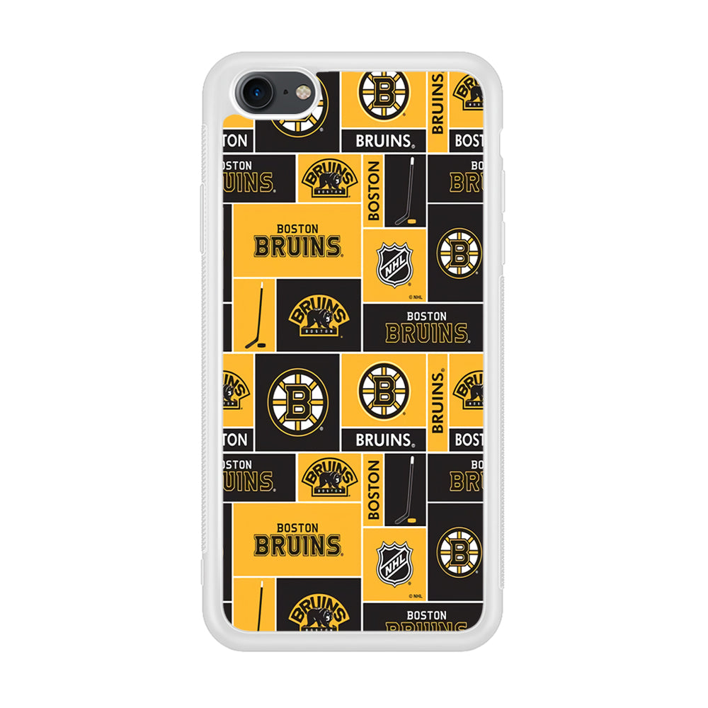 Hockey Boston Bruins NHL 001 iPhone 7 Case-Phone Case-Rubber White (2D Case)-Altracase