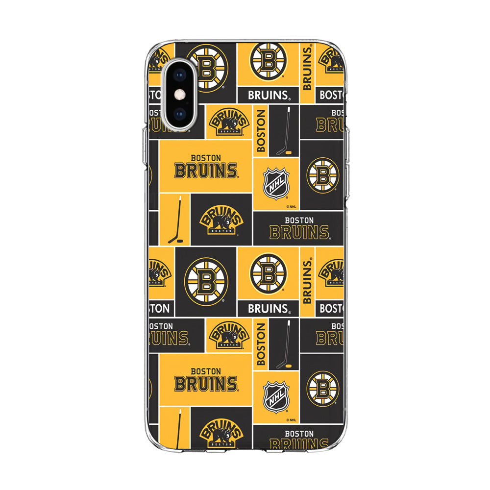 Hockey Boston Bruins NHL 001 iPhone Xs Case-Phone Case-Clear Soft Case-Altracase