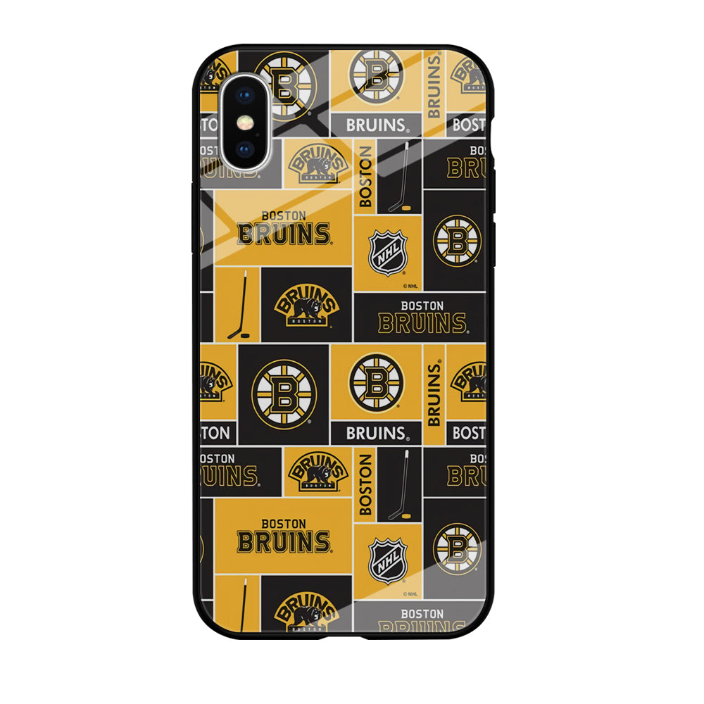 Hockey Boston Bruins NHL 001 iPhone Xs Case-Phone Case-Tempered Glass Case-Altracase