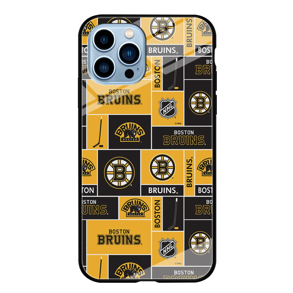 Hockey Boston Bruins NHL 001 iPhone 15 Pro Case-Phone Case-Tempered Glass Case-Altracase
