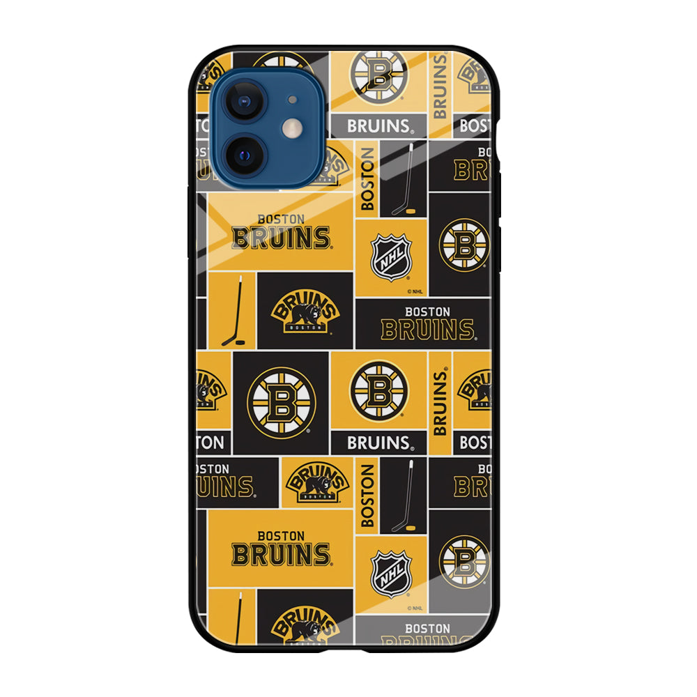 Hockey Boston Bruins NHL 001 iPhone 12 Case-Phone Case-Tempered Glass Case-Altracase