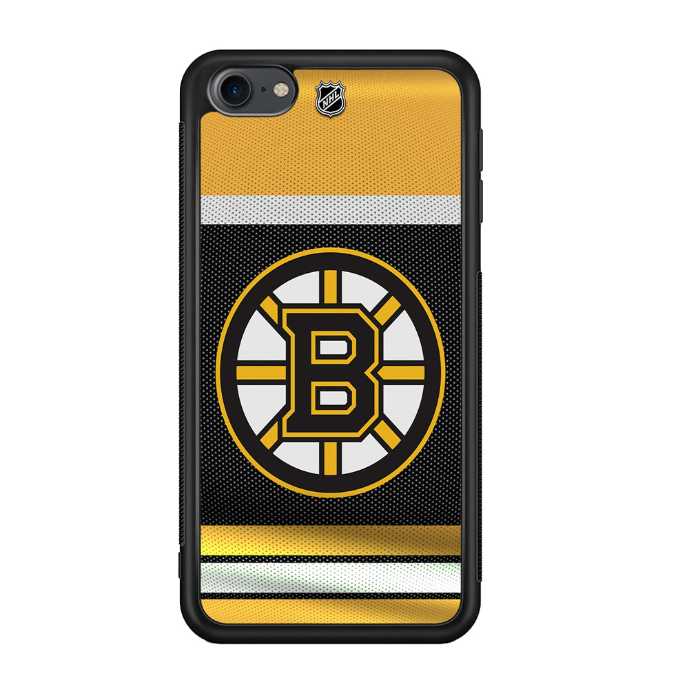 Hockey Boston Bruins NHL 002 iPod Touch 6 Case-Phone Case-Rubber White (2D Case)-Altracase