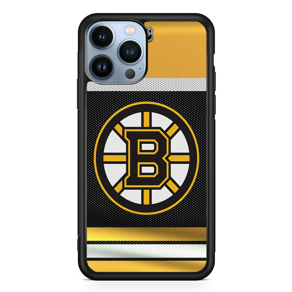 Hockey Boston Bruins NHL 002 iPhone 13 Pro Case-Phone Case-Rubber Black (2D Case)-Altracase