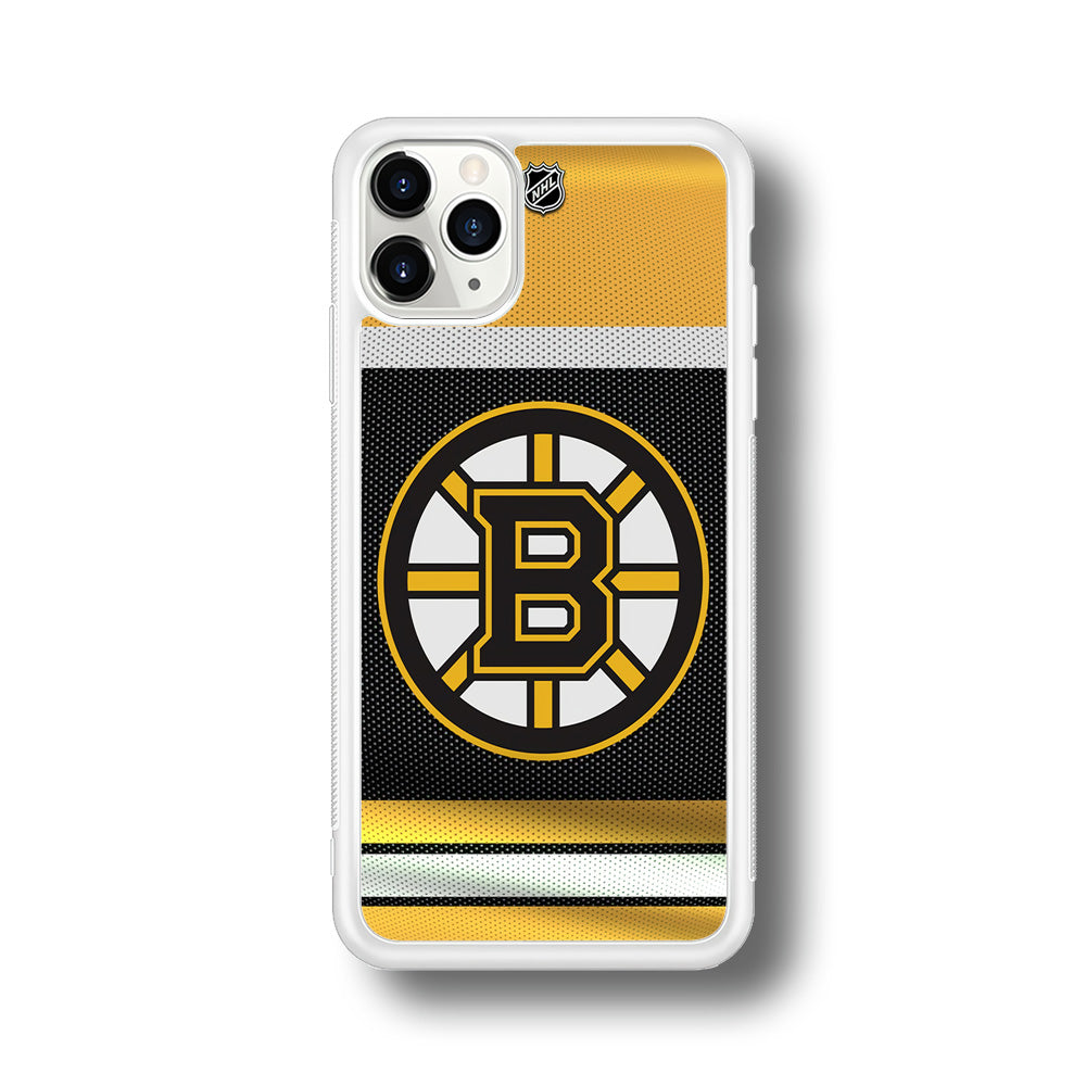 Hockey Boston Bruins NHL 002 iPhone 11 Pro Max Case-Phone Case-Rubber White (2D Case)-Altracase
