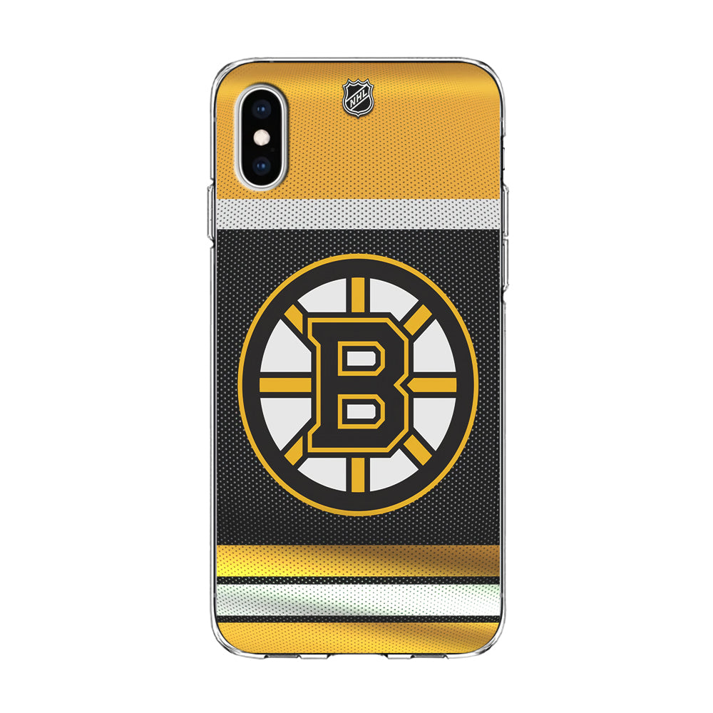 Hockey Boston Bruins NHL 002 iPhone Xs Case-Phone Case-Clear Soft Case-Altracase