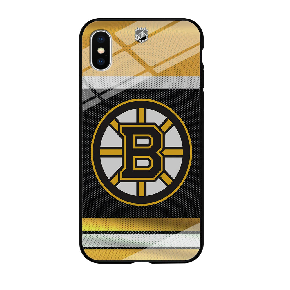 Hockey Boston Bruins NHL 002 iPhone Xs Case-Phone Case-Tempered Glass Case-Altracase