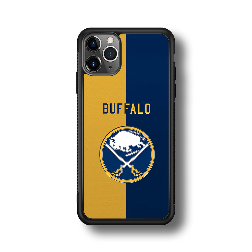 Hockey Buffalo Sabres NHL 001 iPhone 11 Pro Max Case-Phone Case-Rubber Black (2D Case)-Altracase