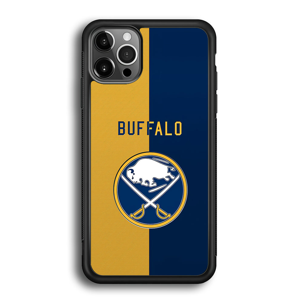 Hockey Buffalo Sabres NHL 001 iPhone 12 Pro Max Case-Phone Case-Rubber Black (2D Case)-Altracase