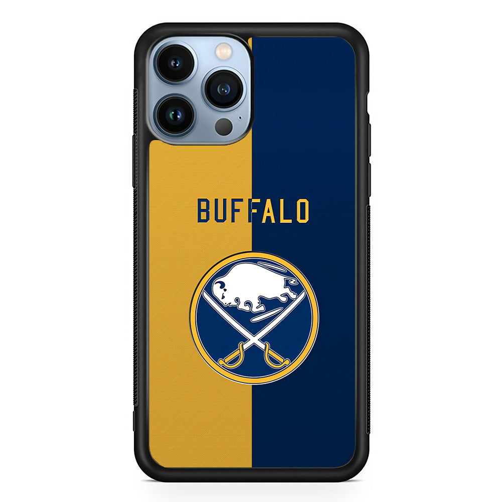 Hockey Buffalo Sabres NHL 001 iPhone 13 Pro Case-Phone Case-Rubber Black (2D Case)-Altracase