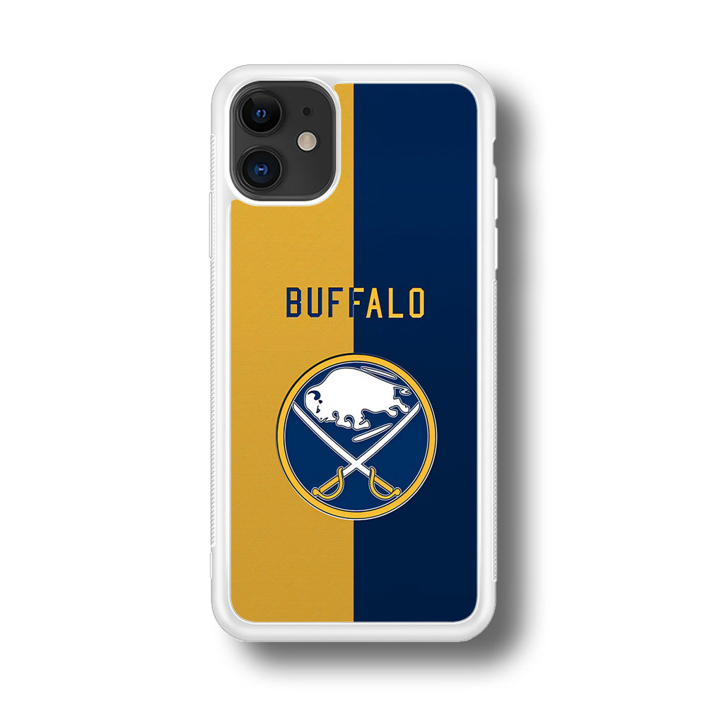 Hockey Buffalo Sabres NHL 001 iPhone 11 Case-Phone Case-Rubber White (2D Case)-Altracase