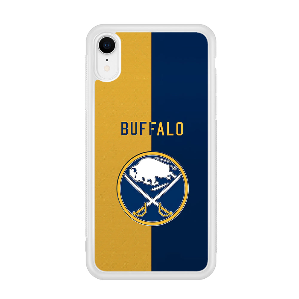 Hockey Buffalo Sabres NHL 001 iPhone XR Case-Phone Case-Rubber White (2D Case)-Altracase
