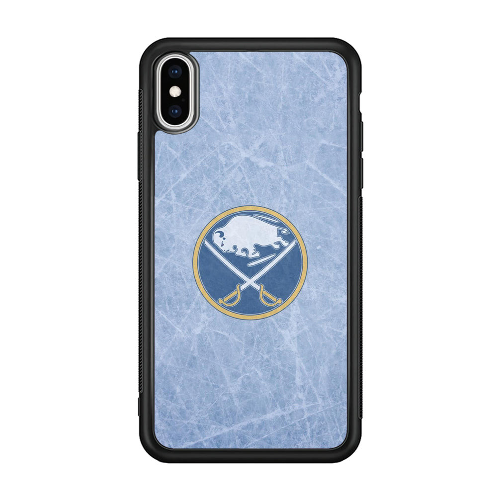 Hockey Buffalo Sabres NHL 002 iPhone Xs Case-Phone Case-Rubber Black (2D Case)-Altracase