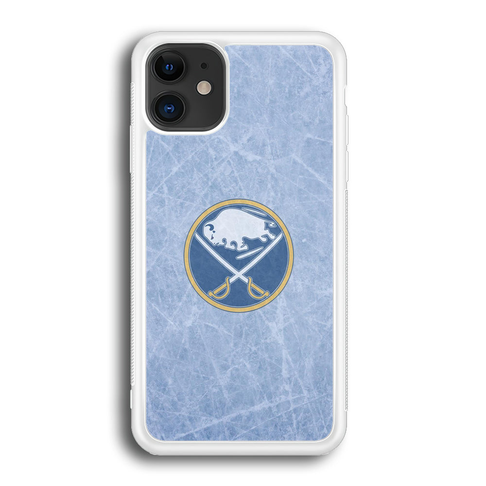 Hockey Buffalo Sabres NHL 002 iPhone 12 Case-Phone Case-Rubber White (2D Case)-Altracase