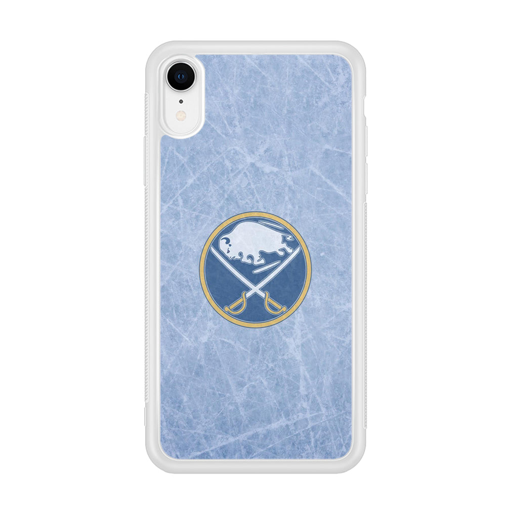 Hockey Buffalo Sabres NHL 002 iPhone XR Case-Phone Case-Rubber White (2D Case)-Altracase