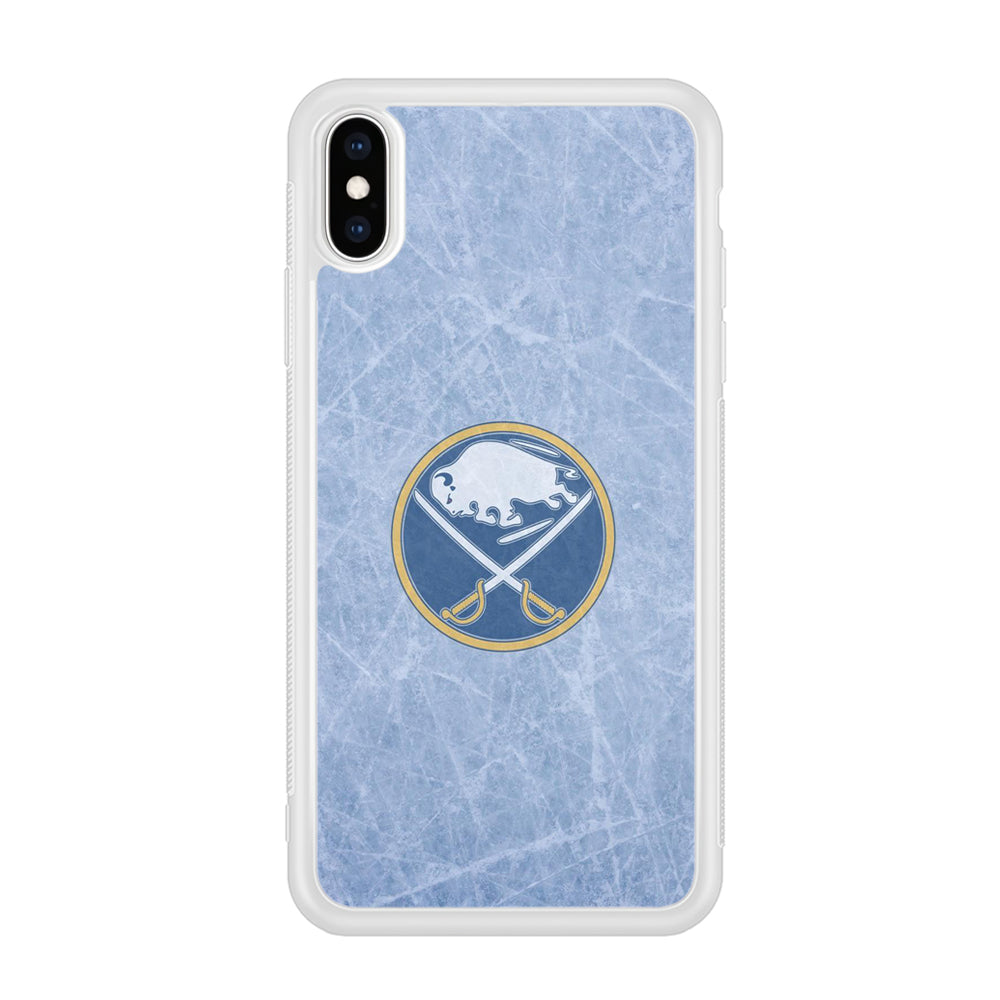 Hockey Buffalo Sabres NHL 002 iPhone Xs Case-Phone Case-Rubber White (2D Case)-Altracase