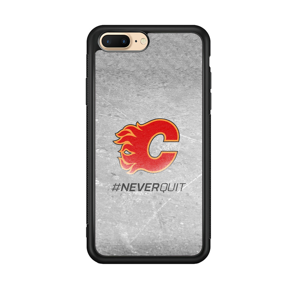 Hockey Calgary Flames NHL 001 iPhone 8 Plus Case-Phone Case-Rubber Black (2D Case)-Altracase