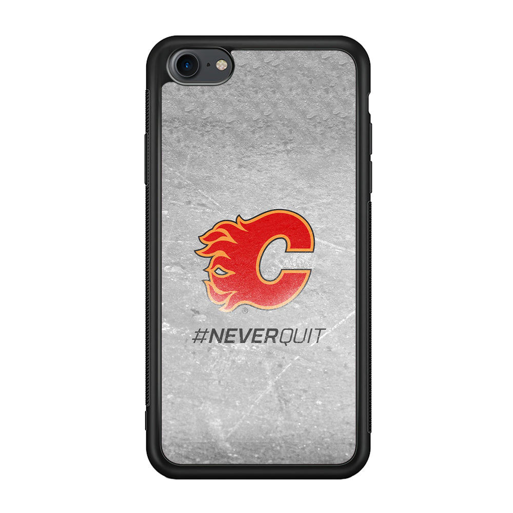 Hockey Calgary Flames NHL 001 iPhone 7 Case-Phone Case-Rubber Black (2D Case)-Altracase