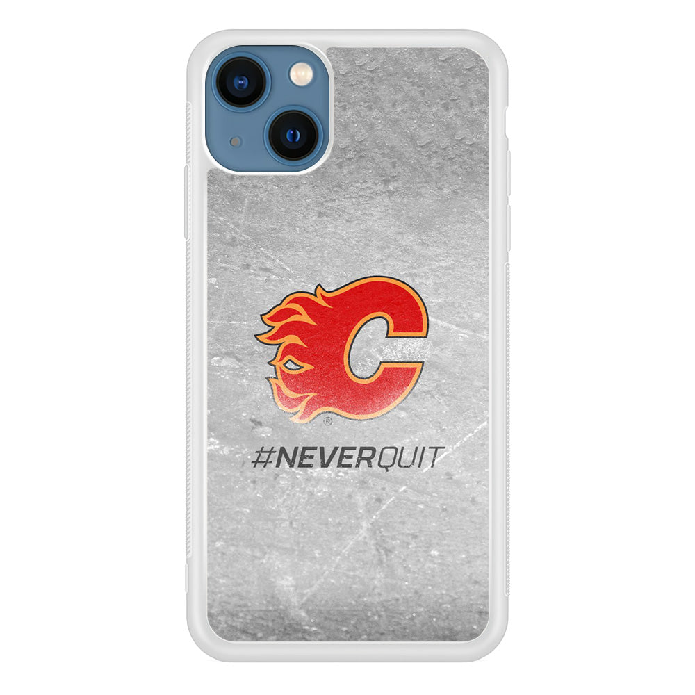 Hockey Calgary Flames NHL 001 iPhone 13 Case-Phone Case-Rubber White (2D Case)-Altracase