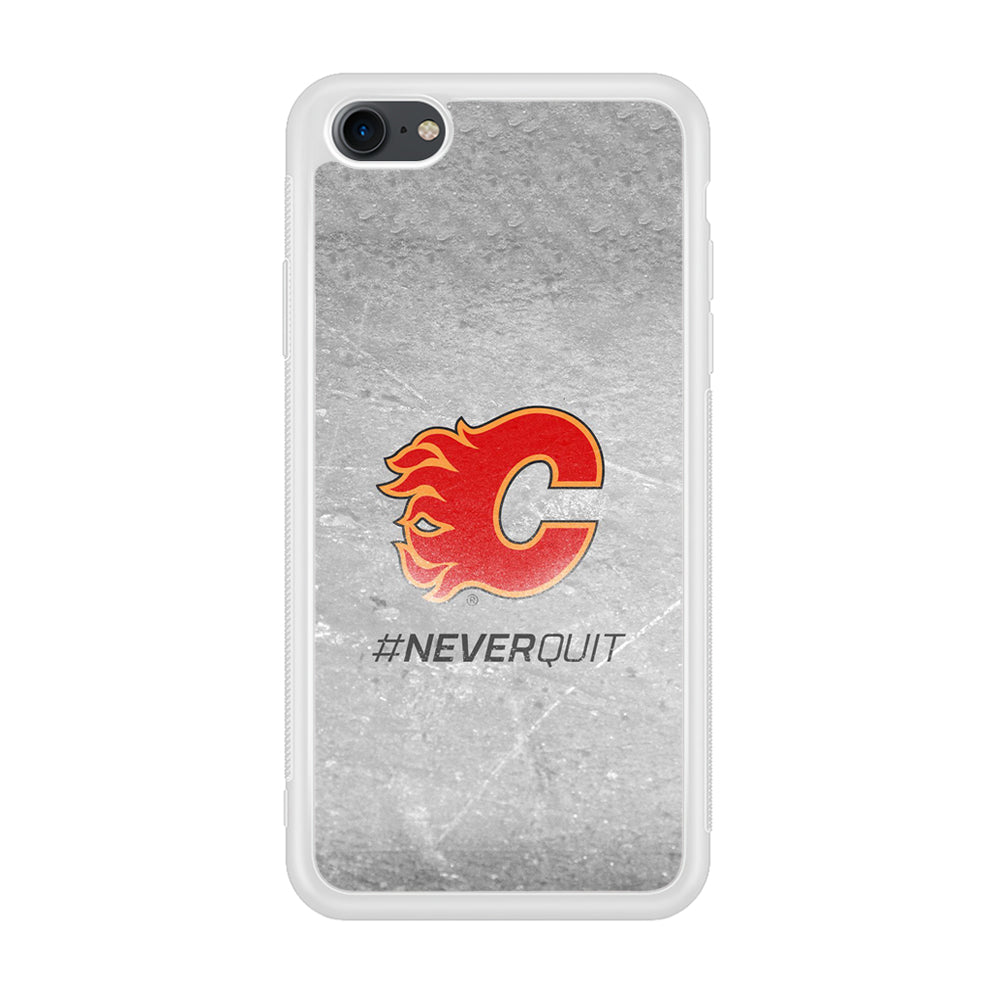 Hockey Calgary Flames NHL 001 iPhone 7 Case-Phone Case-Rubber White (2D Case)-Altracase