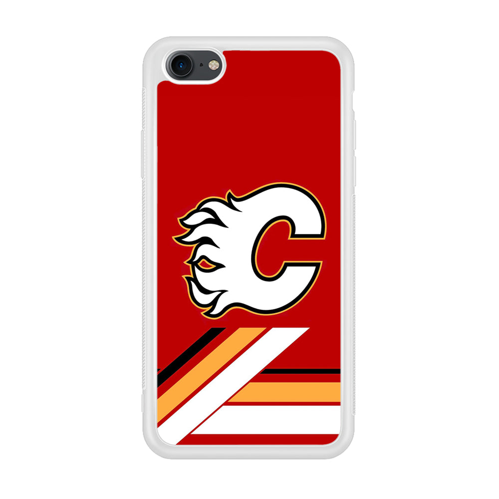 Hockey Calgary Flames NHL 002 iPhone 7 Case-Phone Case-Rubber White (2D Case)-Altracase
