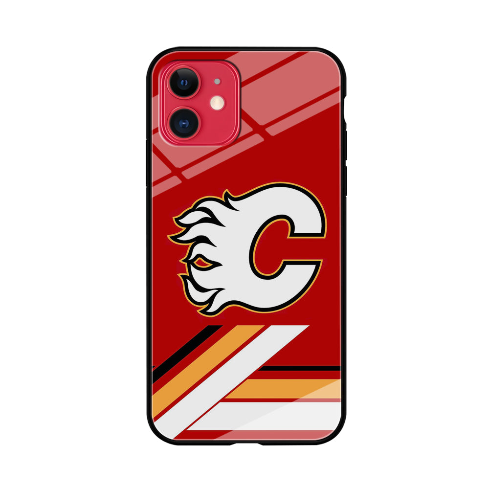 Hockey Calgary Flames NHL 002 iPhone 11 Case-Phone Case-Tempered Glass Case-Altracase
