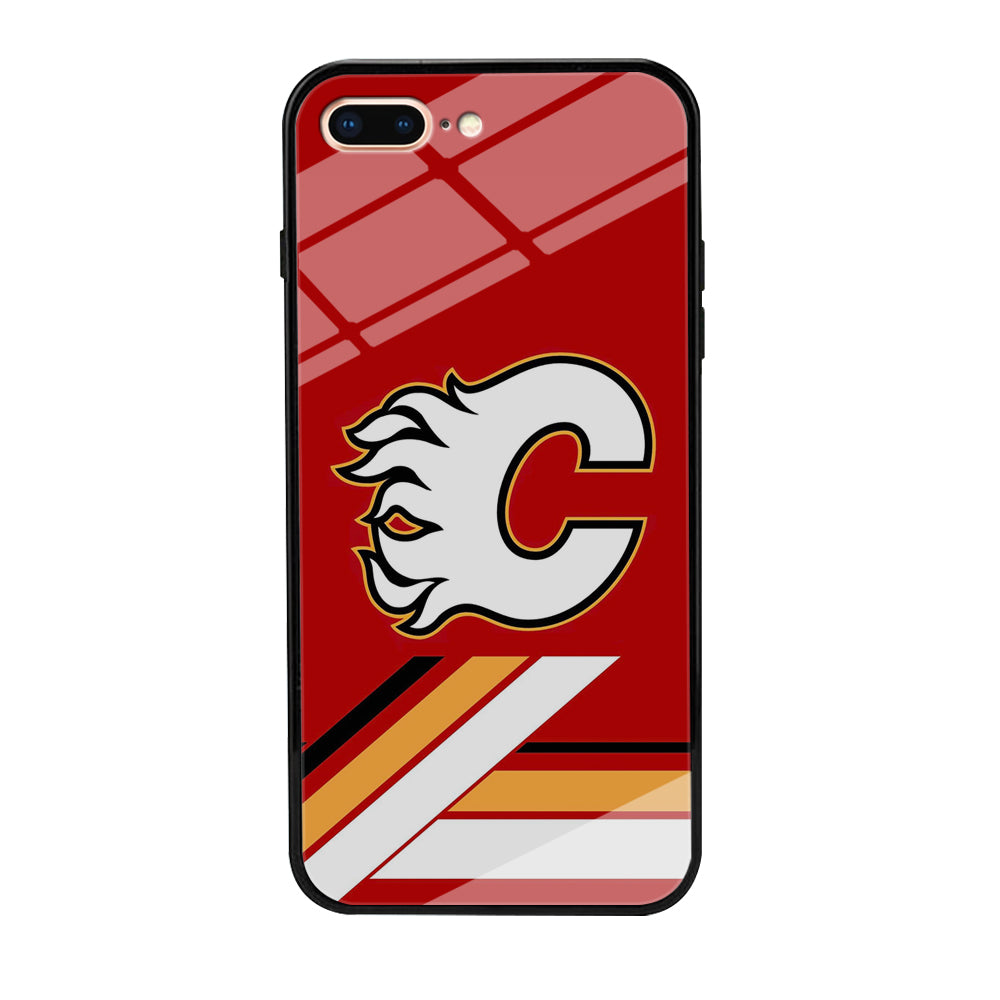 Hockey Calgary Flames NHL 002 iPhone 8 Plus Case-Phone Case-Tempered Glass Case-Altracase
