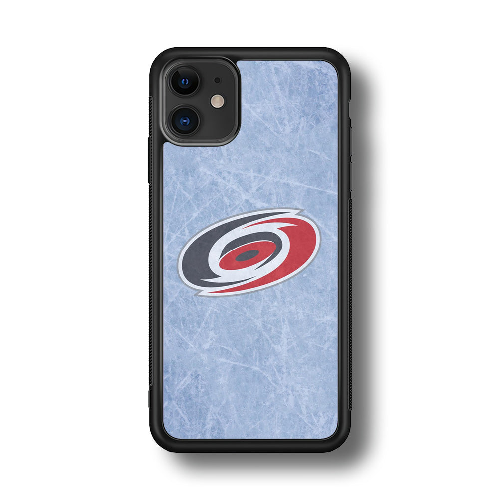 Hockey Carolina Hurricanes NHL 001 iPhone 11 Case-Phone Case-Rubber Black (2D Case)-Altracase