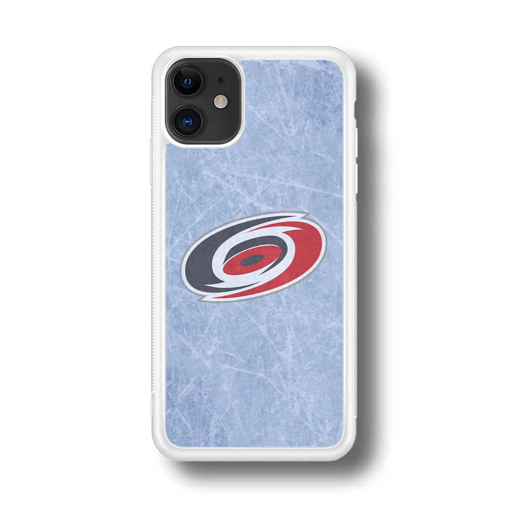 Hockey Carolina Hurricanes NHL 001 iPhone 11 Case-Phone Case-Rubber White (2D Case)-Altracase