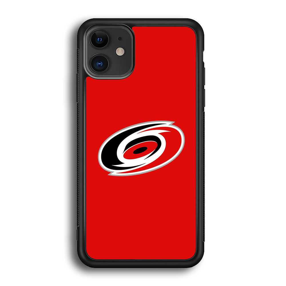 Hockey Carolina Hurricanes NHL 002 iPhone 12 Mini Case-Phone Case-Rubber Black (2D Case)-Altracase