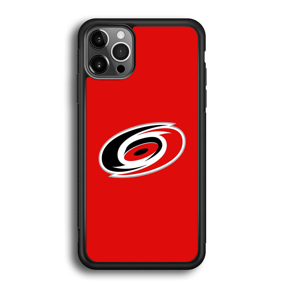 Hockey Carolina Hurricanes NHL 002 iPhone 12 Pro Max Case-Phone Case-Rubber Black (2D Case)-Altracase