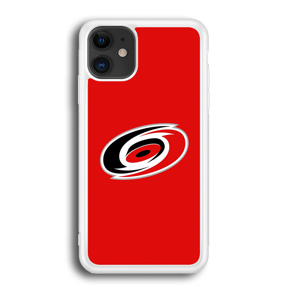 Hockey Carolina Hurricanes NHL 002 iPhone 12 Case-Phone Case-Rubber White (2D Case)-Altracase