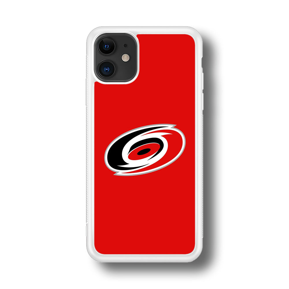 Hockey Carolina Hurricanes NHL 002 iPhone 11 Case-Phone Case-Rubber White (2D Case)-Altracase