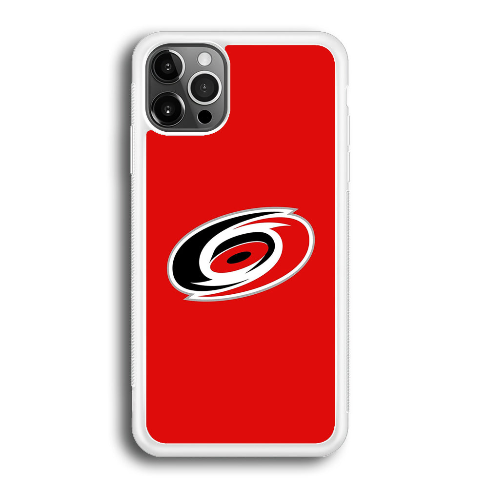 Hockey Carolina Hurricanes NHL 002 iPhone 12 Pro Max Case-Phone Case-Rubber White (2D Case)-Altracase