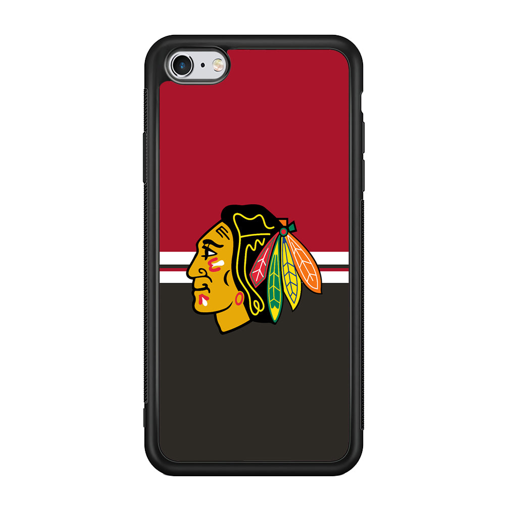 Hockey Chicago Blackhawks NHL 001 iPhone 6 Plus | 6s Plus Case-Phone Case-Rubber Black (2D Case)-Altracase