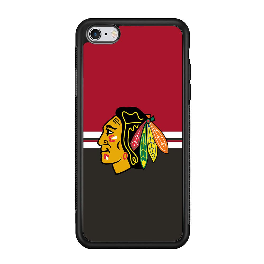 Hockey Chicago Blackhawks NHL 001 iPhone 6 | 6s Case-Phone Case-Rubber Black (2D Case)-Altracase