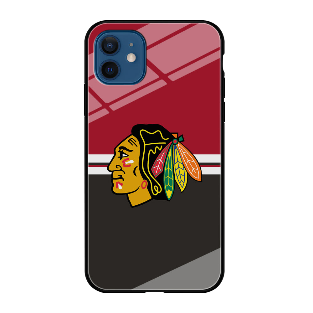 Hockey Chicago Blackhawks NHL 001 iPhone 12 Case-Phone Case-Tempered Glass Case-Altracase