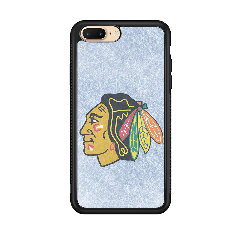 Hockey Chicago Blackhawks NHL 002 iPhone 7 Plus Case-Phone Case-Rubber Black (2D Case)-Altracase