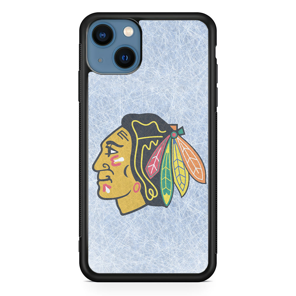 Hockey Chicago Blackhawks NHL 002 iPhone 13 Mini Case-Phone Case-Rubber Black (2D Case)-Altracase