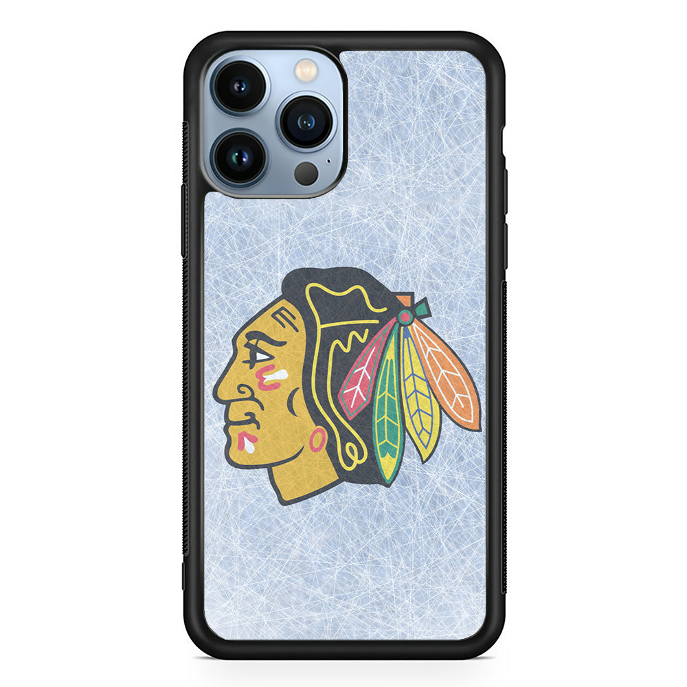 Hockey Chicago Blackhawks NHL 002 iPhone 15 Pro Case-Phone Case-Rubber Black (2D Case)-Altracase