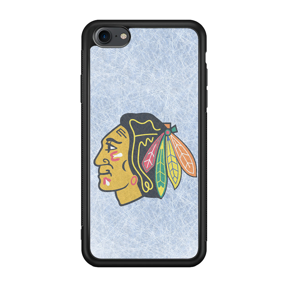 Hockey Chicago Blackhawks NHL 002 iPhone 7 Case-Phone Case-Rubber Black (2D Case)-Altracase